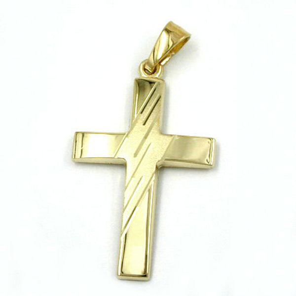 Anhänger, Kreuz diamantiert, 14Kt GOLD