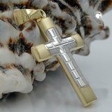 Anhänger 23x14mm Kreuz bicolor 14K GOLD