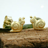 Stecker Schnecke matt-glänzend 9Kt GOLD