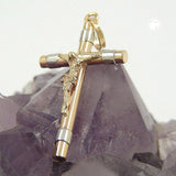 Anhänger, Kreuz bicolor, 9Kt GOLD