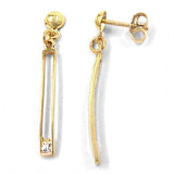 Stecker, Ohrhänger, Zirkonia, 9Kt GOLD