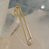 Anhänger, Zirkonia, 9Kt GOLD