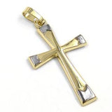 Anhänger, Kreuz bicolor, 14Kt GOLD