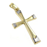 Anhänger, Kreuz bicolor, 14Kt GOLD