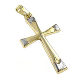 Anhänger, Kreuz bicolor, 14Kt GOLD