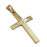 Anhänger, Kreuz, diamantiert, 14Kt GOLD