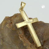 Anhänger, Kreuz, diamantiert, 14Kt GOLD
