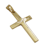 Anhänger, Kreuz, diamantiert, 14Kt GOLD