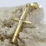 Anhänger, Kreuz diamantiert, 14Kt GOLD