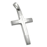 Anhänger, Kreuz, 14Kt Weißgold