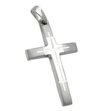 Anhänger, Kreuz, 14Kt Weißgold