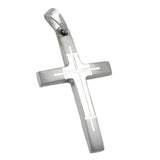 Anhänger, Kreuz, 14Kt Weißgold