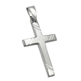 Anhänger, Kreuz, 14Kt Weißgold
