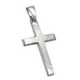 Anhänger, Kreuz, 14Kt Weißgold
