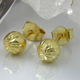 Stecker, Kugel diamantiert, 9Kt GOLD