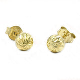Stecker, Kugel diamantiert, 9Kt GOLD