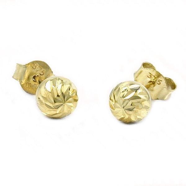 Stecker, Kugel diamantiert, 9Kt GOLD