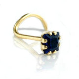 Nasenstecker, Zirkonia-safir, 18Kt GOLD