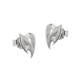 Stecker, Zirkonia, 14Kt Weißgold
