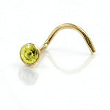 Nasenstecker, Zirkonia citrin 18Kt GOLD
