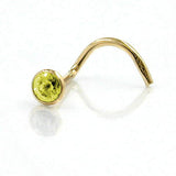 Nasenstecker, Zirkonia citrin 18Kt GOLD
