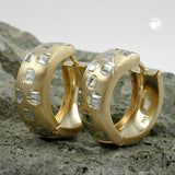 Creole, bicolor diamantiert, 9Kt GOLD