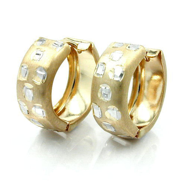 Creole, bicolor diamantiert, 9Kt GOLD