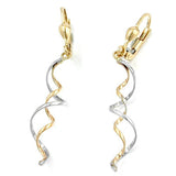 Brisur, 2 Spiralen bicolor, 9Kt GOLD