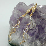 Brisur, 2 Spiralen bicolor, 9Kt GOLD