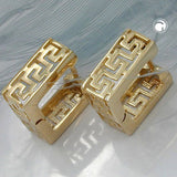 Creole 11x5mm Klappscharnier Viereck matt-glänzend Muster 9Kt GOLD