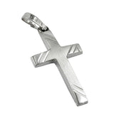 Anhänger, Kreuz, 9Kt Weißgold