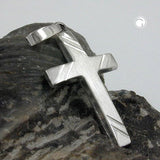 Anhänger, Kreuz, 9Kt Weißgold
