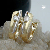 Creole, 13mm, bicolor, 9Kt GOLD