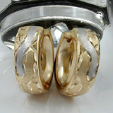 Creole, bicolor diamantiert, 9Kt GOLD