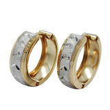 Creole, bicolor diamantiert, 9Kt GOLD