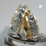 Creole, bicolor diamantiert, 9Kt GOLD