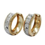 Creole, bicolor diamantiert, 9Kt GOLD