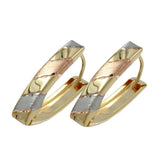 Creole, tricolor diamantiert, 9Kt GOLD
