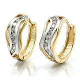Creole, bicolor mit Zirkonia, 9Kt GOLD