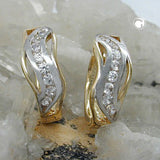 Creole, bicolor mit Zirkonia, 9Kt GOLD