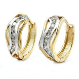 Creole, bicolor mit Zirkonia, 9Kt GOLD
