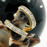 Creole, 11mm, mit Zirkonias, 9Kt GOLD