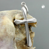 Anhänger, Kreuz, 9Kt Weißgold
