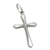Anhänger, Kreuz, 9Kt Weißgold