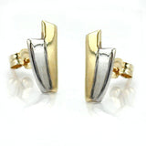 Stecker, bicolor, 9Kt GOLD