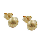 Stecker, Halbkugel-diamantiert 9Kt GOLD