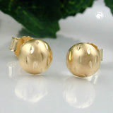 Stecker, Halbkugel-diamantiert 9Kt GOLD