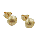 Stecker, Halbkugel-diamantiert 9Kt GOLD
