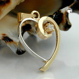 Anhänger, Herz bicolor, 9Kt GOLD