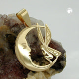 Anhänger, Elfe im Mond, 9Kt GOLD